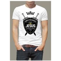 Camiseta camisa masculina gospel protegido jesus cristo Deus