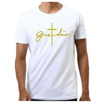Camiseta camisa masculina gratidão cruz festa réveillon ano novo