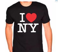 Camiseta Camisa Masculina I Love New York Confortável