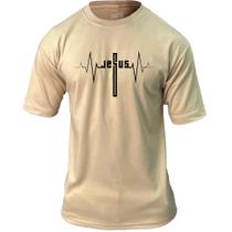 Camiseta camisa masculina jesus cristo Cruz gospel caqui Camiseta camisa masculina jesus cristo Cruz gospel caqui
