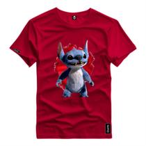 Camiseta Camisa Masculina Stitch Personagem 2025 CF010 Style Moda Masculina Blusa Premium Algodão