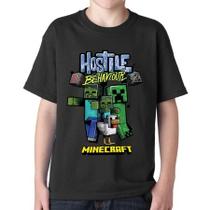 Camiseta-camisa Minecraft jogo gamer T-shirt Blusa infantil e adulto Blusa unissex 100% Algodão em dtf