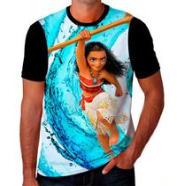 Camiseta Camisa Moana Desenho Infantil Menina Princesa K01_x000D_