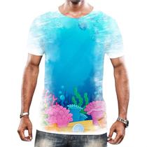 Camiseta Camisa Paisagem Fundo do Mar Peixes Animais HD 9 Camiseta Camisa Paisagem Fundo do Mar Peixes Animais HD 9
