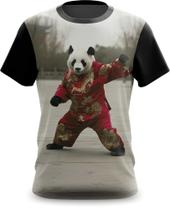 Camiseta Camisa Panda com Roupa Chinesa Luta