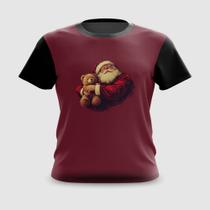 Camiseta Camisa Papai Noel com Pelúcia Natal