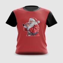 Camiseta Camisa Papai Noel Tocando Clarinete Natal