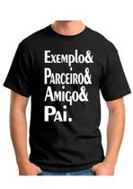 Camiseta camisa papai parceiro amigo pais dia dos pais