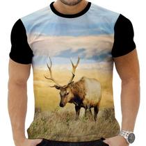 Camiseta Camisa Personalizada Animais Alce_x000D_