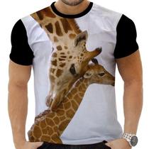 Camiseta Camisa Personalizada Animais Girafa_x000D_