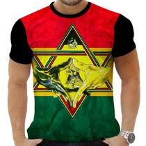 Camiseta Camisa Personalizada Animais Leão Reggae 2_x000D_