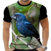 Camiseta Camisa Personalizada Animais Passaro Azulão 2_x000D_ - Zahir Store