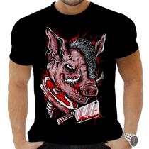 Camiseta Camisa Personalizada Animais Porco_x000D_