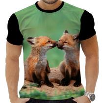 Camiseta Camisa Personalizada Animais Raposa 1_x000D_