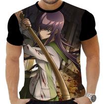 Camiseta Camisa Personalizada Anime Aijin Azul Espada Clássico 01