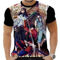 Camiseta Camisa Personalizada Anime Aijin Azul Espada Clássico 03_x000D_