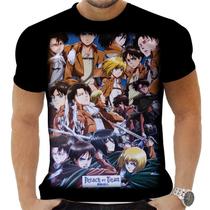 Camiseta Camisa Personalizada Anime Ataque dos Titãs 02_x000D_