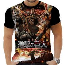 Camiseta Camisa Personalizada Anime Ataque dos Titãs 06_x000D_