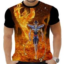 Camiseta Camisa Personalizada Anime Cavaleiros do Zodíaco 02 Camiseta Camisa Personalizada Anime Cavaleiros do Zodíaco 02