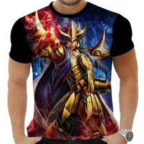 Camiseta Camisa Personalizada Anime Cavaleiros do Zodíaco 03 Camiseta Camisa Personalizada Anime Cavaleiros do Zodíaco 03