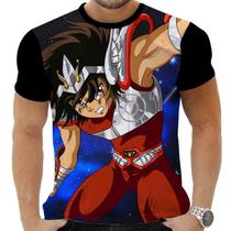 Camiseta Camisa Personalizada Anime Cavaleiros do Zodíaco 32 Camiseta Camisa Personalizada Anime Cavaleiros do Zodíaco 32