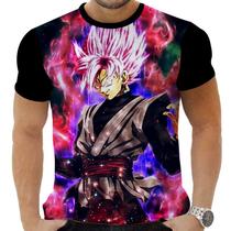 Camiseta Camisa Personalizada Anime Clássico Dragon Ball Goku Black 03_x000D_