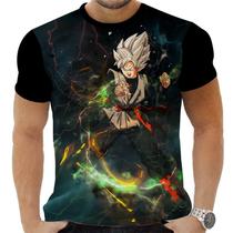 Camiseta Camisa Personalizada Anime Clássico Dragon Ball Goku Black 06_x000D_