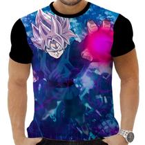 Camiseta Camisa Personalizada Anime Clássico Dragon Ball Goku Black 11_x000D_