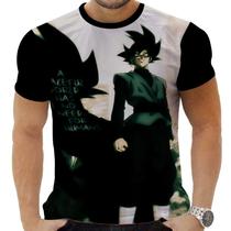Camiseta Camisa Personalizada Anime Clássico Dragon Ball Goku Black 15_x000D_