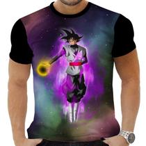 Camiseta Camisa Personalizada Anime Clássico Dragon Ball Goku Black 21_x000D_