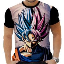 Camiseta Camisa Personalizada Anime Clássico Dragon Ball Goku Super Saiyajin 01_x000D_