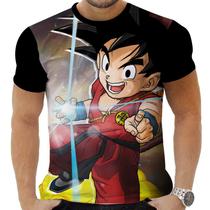 Camiseta Camisa Personalizada Anime Clássico Dragon Ball Goku Super Saiyajin 03_x000D_