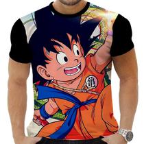 Camiseta Camisa Personalizada Anime Clássico Dragon Ball Goku Super Saiyajin 04