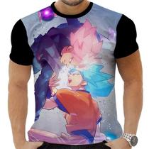 Camiseta Camisa Personalizada Anime Clássico Dragon Ball Goku Super Saiyajin 09_x000D_