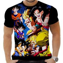 Camiseta Camisa Personalizada Anime Clássico Dragon Ball Goku Super Saiyajin 10_x000D_
