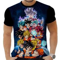 Camiseta Camisa Personalizada Anime Clássico Dragon Ball Goku Super Saiyajin 15_x000D_