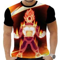 Camiseta Camisa Personalizada Anime Clássico Dragon Ball Vegeta 04_x000D_