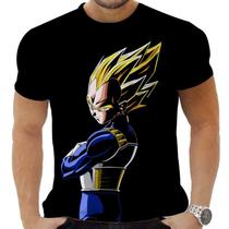 Camiseta Camisa Personalizada Anime Clássico Dragon Ball Vegeta 07