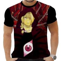 Camiseta Camisa Personalizada Anime Clássico Fullmetal Alchimist Hd 02_x000D_