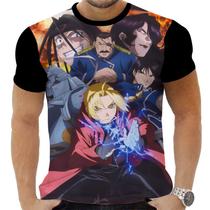 Camiseta Camisa Personalizada Anime Clássico Fullmetal Alchimist Hd 03 Camiseta Camisa Personalizada Anime Clássico Fullmetal Alchimist Hd 03