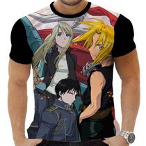 Camiseta Camisa Personalizada Anime Clássico Fullmetal Alchimist Hd 05_x000D_