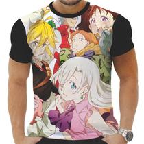 Camiseta Camisa Personalizada Anime Clássico Sete Pecados Capitais 04 Camiseta Camisa Personalizada Anime Clássico Sete Pecados Capitais 04