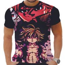 Camiseta Camisa Personalizada Anime Clássico Sete Pecados Capitais 10_x000D_