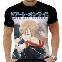 Camiseta Camisa Personalizada Anime Clássico Sword Art Online 01 Camiseta Camisa Personalizada Anime Clássico Sword Art Online 01