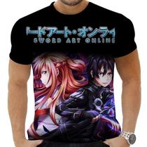 Camiseta Camisa Personalizada Anime Clássico Sword Art Online 05 Camiseta Camisa Personalizada Anime Clássico Sword Art Online 05