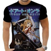 Camiseta Camisa Personalizada Anime Clássico Sword Art Online 07 Camiseta Camisa Personalizada Anime Clássico Sword Art Online 07