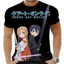 Camiseta Camisa Personalizada Anime Clássico Sword Art Online 18_x000D_