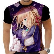 Camiseta Camisa Personalizada Anime Clássico Violet Evergarden Hd 05 Camiseta Camisa Personalizada Anime Clássico Violet Evergarden Hd 05