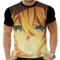 Camiseta Camisa Personalizada Anime Clássico Violet Evergarden Hd 15_x000D_