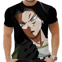 Camiseta Camisa Personalizada Anime Dragon Ball Android 17 4